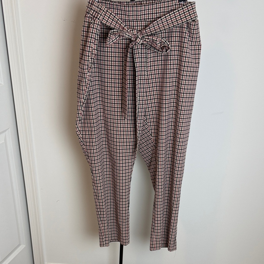 Jules & Leopold Pink Plaid Women's Trousers